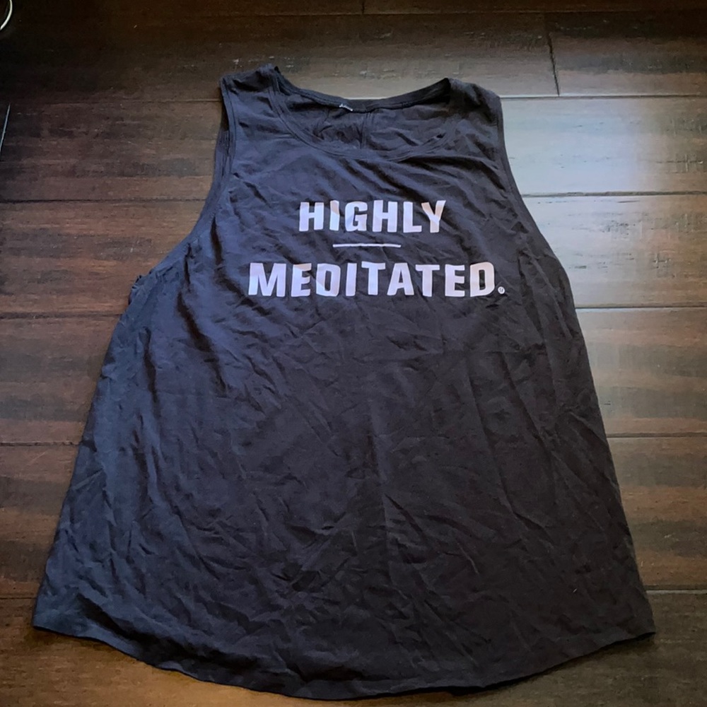 Lululemon Highly Meditated Muscle Love Black Tank